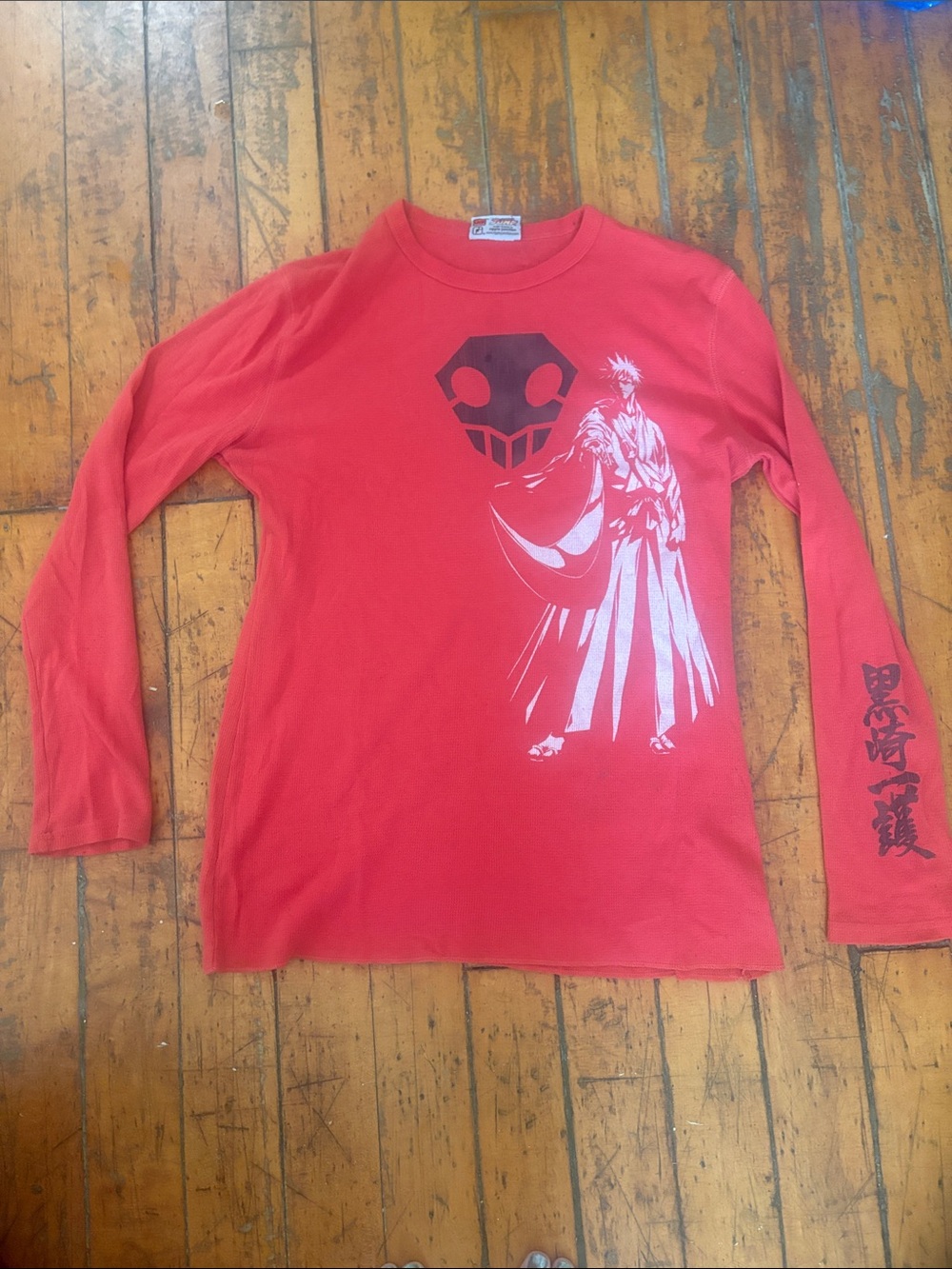 Rare Vintage y2k BLEACH anime shonen jump red thermal Long-Sleeve shirt